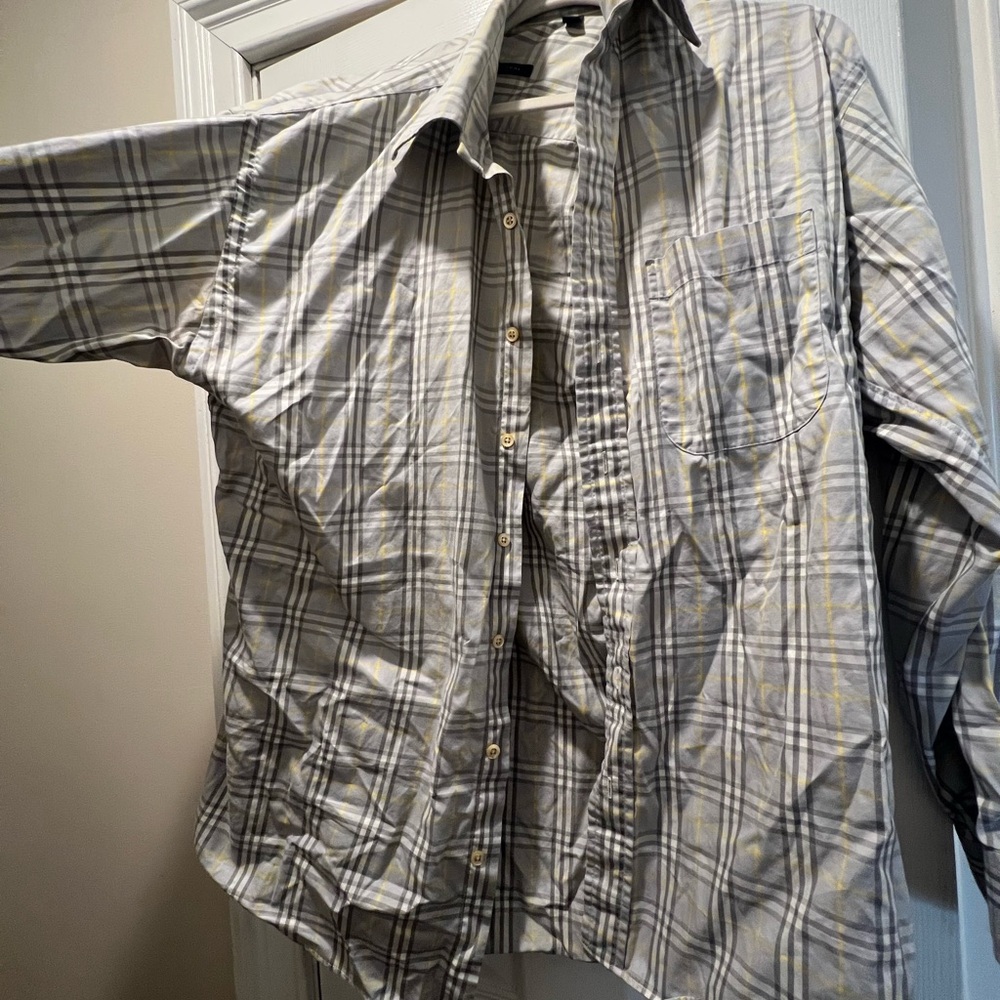 Plaid Button-Up Shirt
